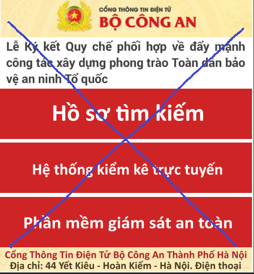 Giao diện website giả mạo đơn giản, cẩu thả