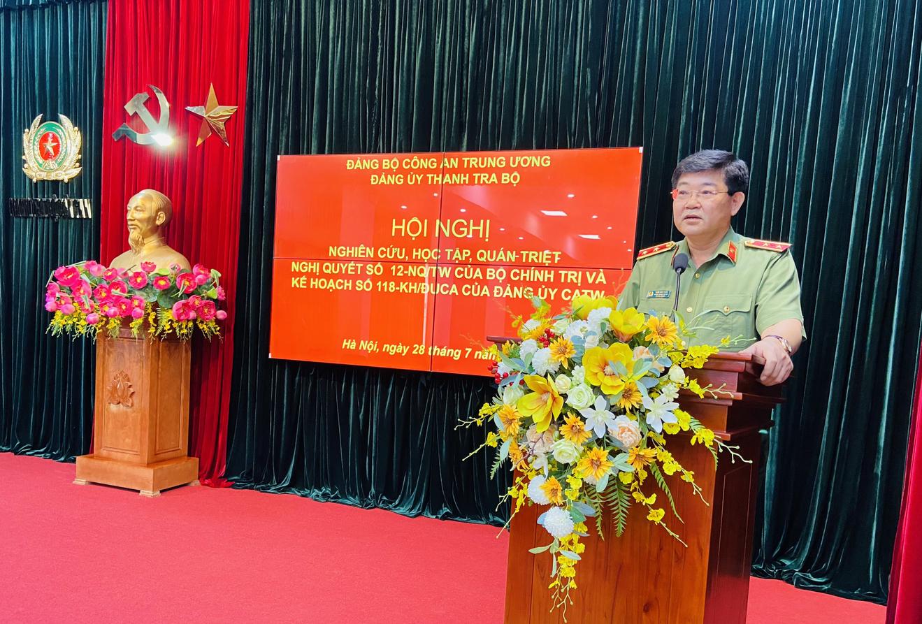 Thanh tra Bộ Công an quán triệt Nghị quyết số 12-NQ/TW của Bộ Chính trị