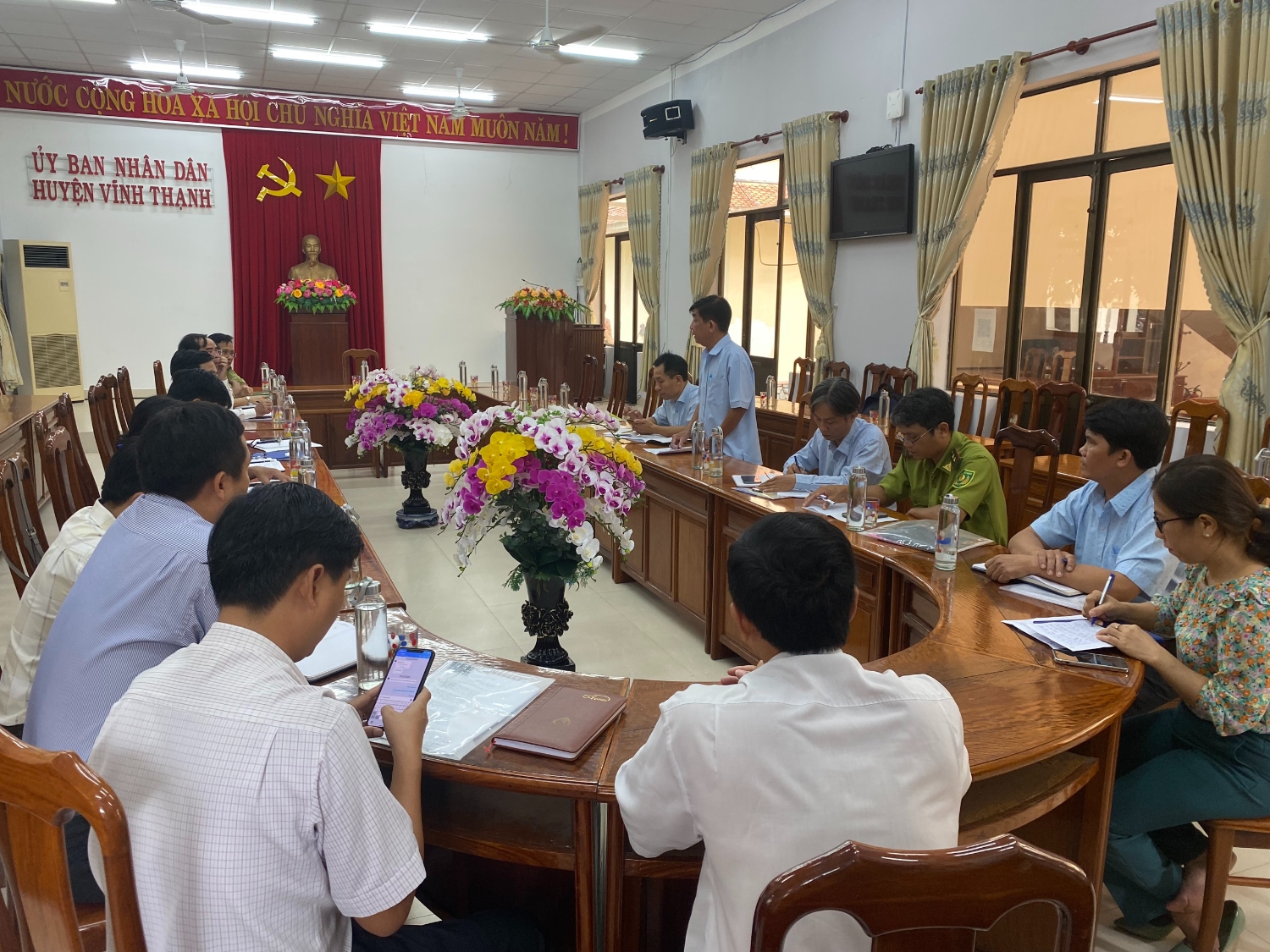 Toàn cảnh buổi công bố Quyết định thanh tra. (Ảnh: Đức Tuấn)