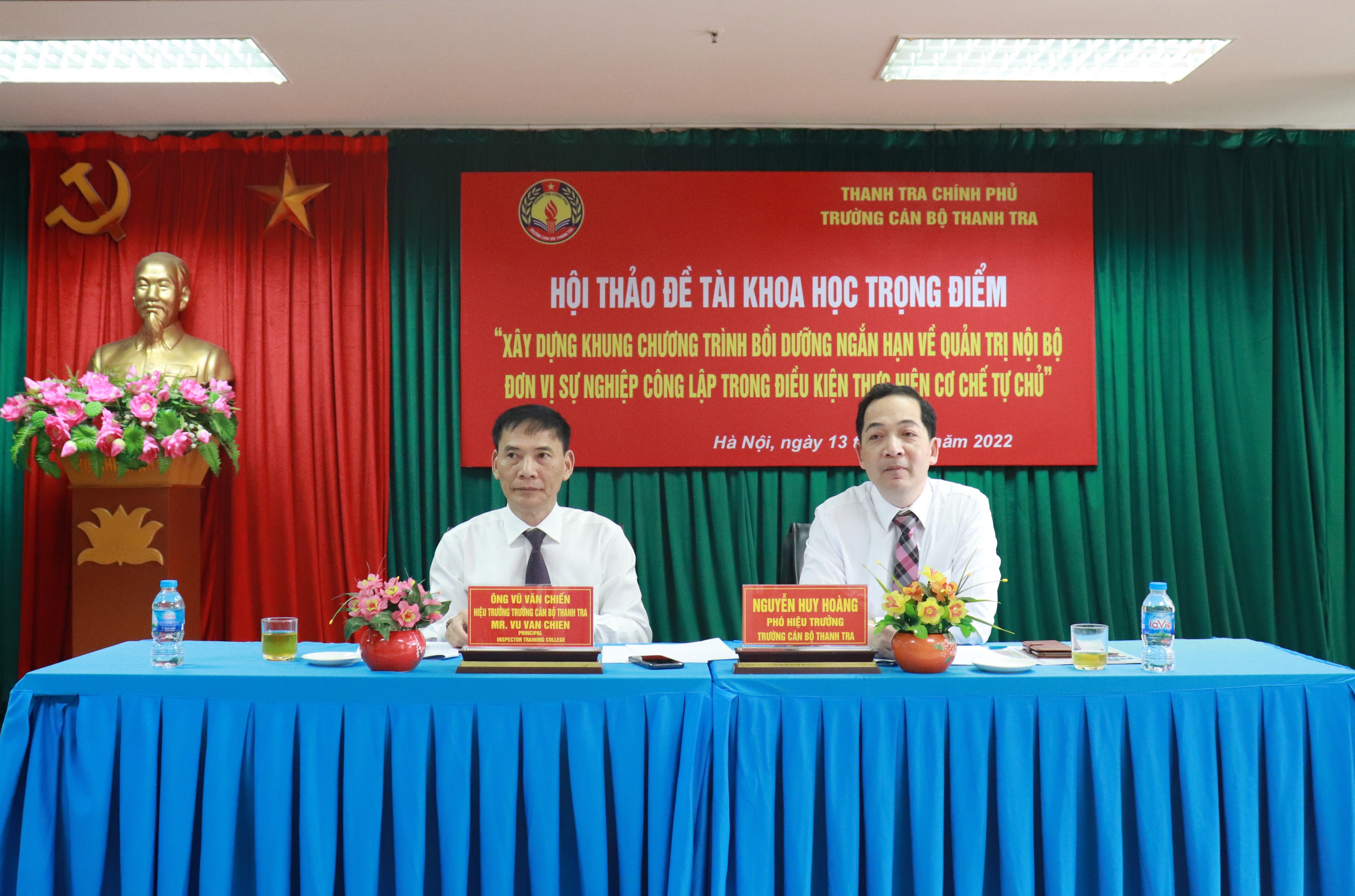 Ông Vũ Văn Chiến, TTVCC - Hiệu trưởng Trường Cán bộ Thanh tra cho biết đề tài khoa học được nghiên cứu để xây dựng bộ giáo trình tài liệu hoàn thiện hơn về phương pháp và nội dung
