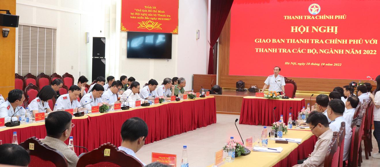 Thanh tra Chính phủ giao ban với thanh tra các bộ, ngành