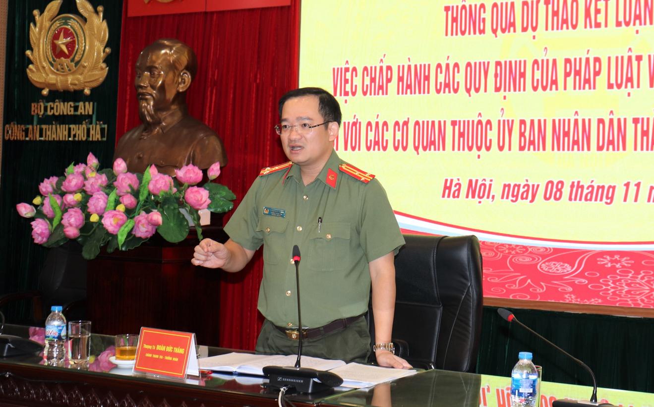 Công an Hà Nội thông qua Dự thảo kết luận thanh tra công tác thi hành án hình sự