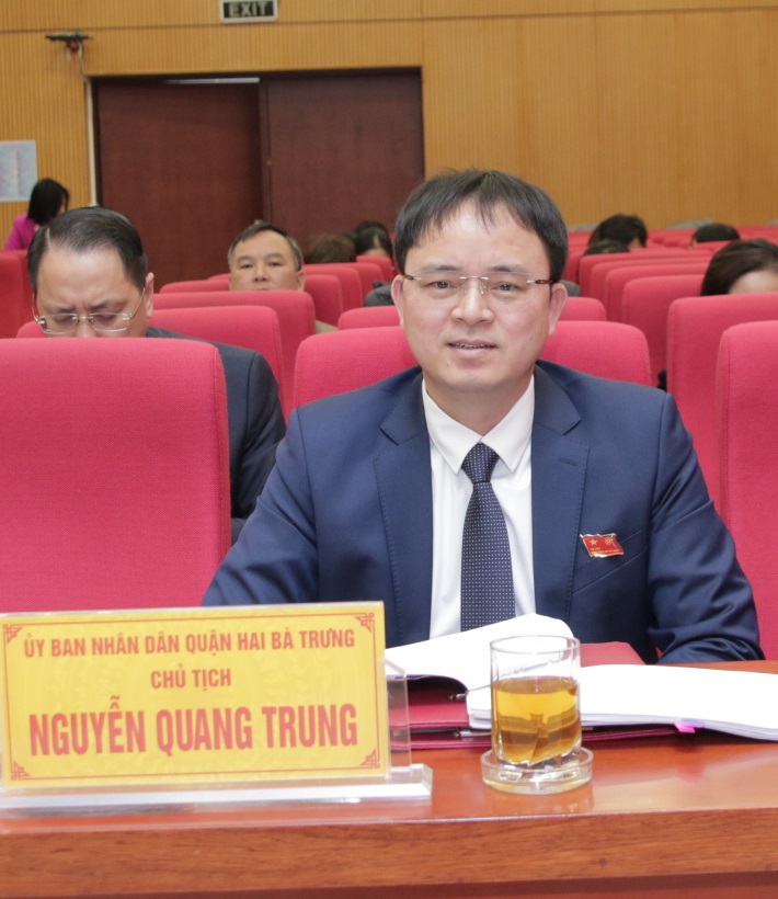 Ông Nguyễn Quang Trung, Chủ tịch UBND quận Hai Bà Trưng (Hà Nội)