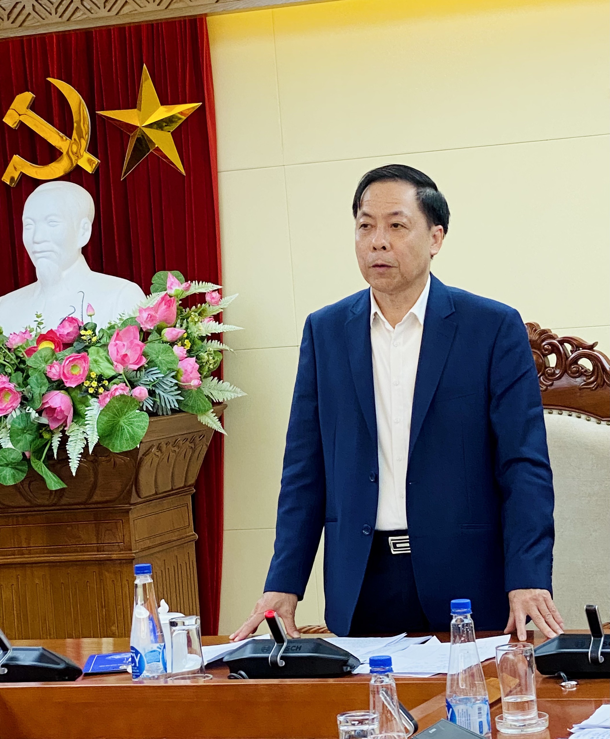 Phó Tổng Thanh tra Chính phủ Trần Ngọc Liêm chủ trì buổi công bố Kết luận thanh tra (Ảnh: QA)
