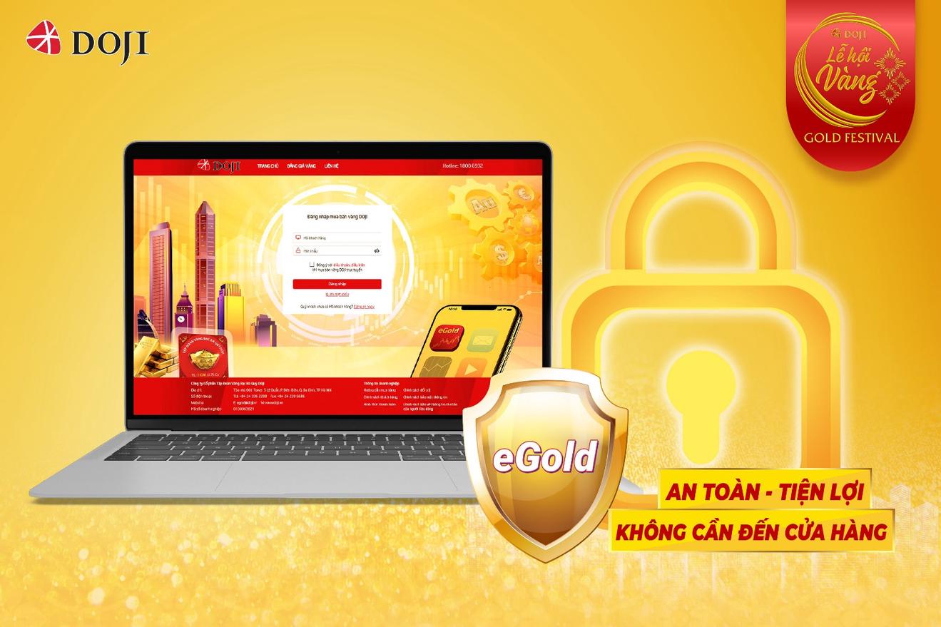 Thảnh thơi mua vàng ngày Thần Tài cùng eGold của DOJI