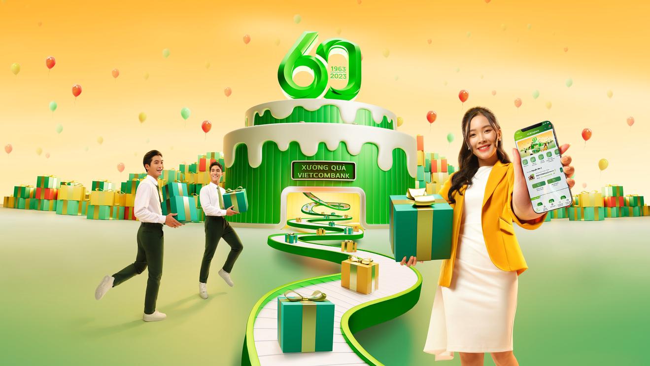 Vietcombank dành hơn 160.000 quà tặng khách hàng dịp sinh nhật 60 năm