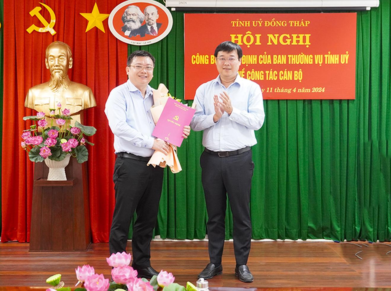 Đồng Tháp: Bổ nhiệm Trưởng Ban Nội chính Tỉnh ủy