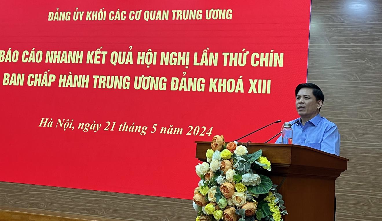 Hội nghị thông tin chuyên đề quý II/2024 và báo cáo nhanh kết quả Hội nghị Trung ương 9, khóa XIII
