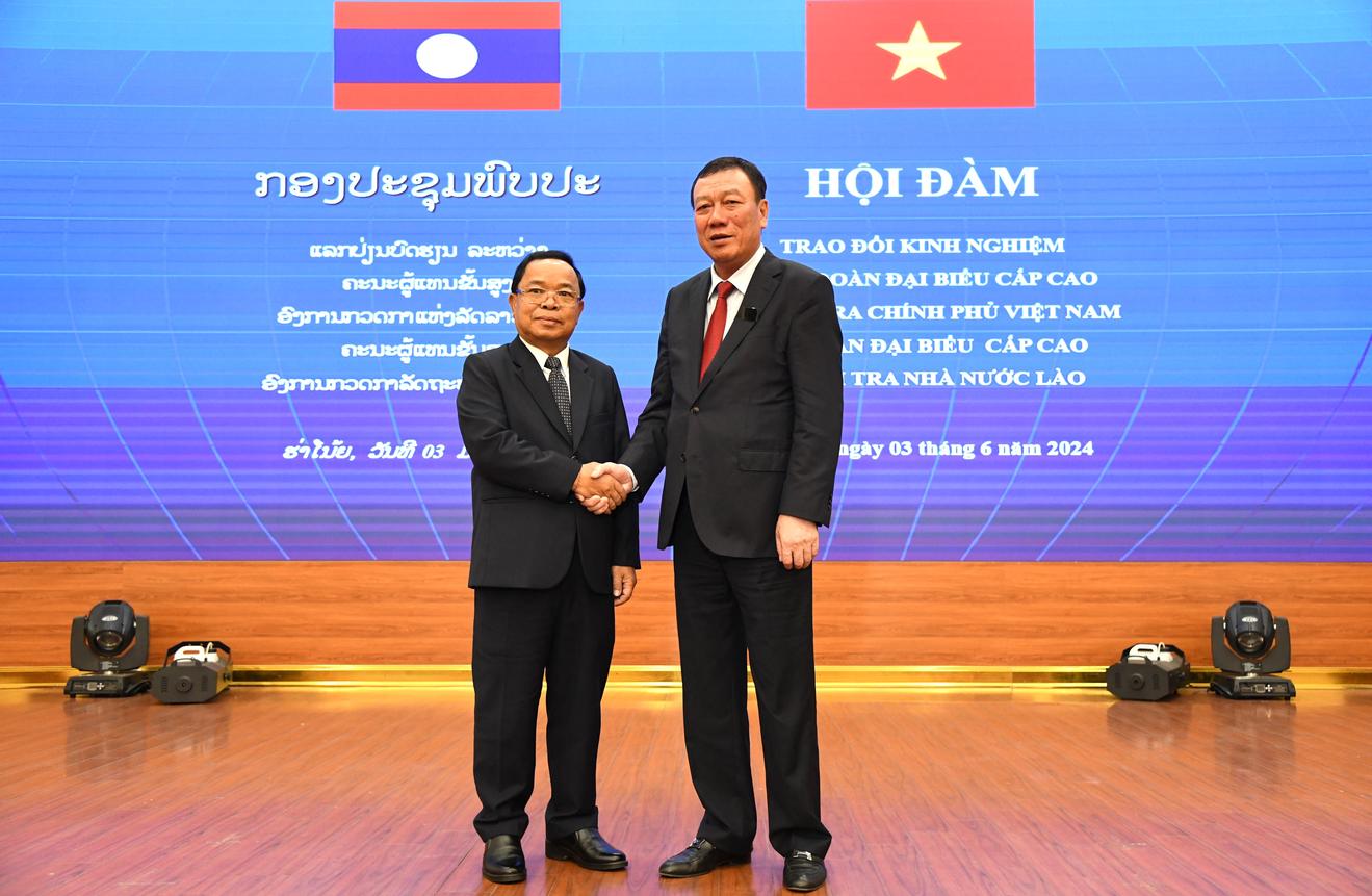 Thanh tra Chính phủ Việt Nam và Thanh tra Nhà nước Lào hội đàm trao đổi kinh nghiệm