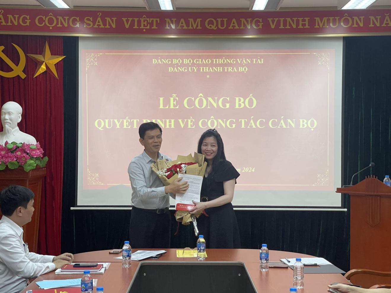 Chỉ định đồng chí Trịnh Thị Hằng Nga giữ chức Bí thư Đảng ủy Thanh tra Bộ Giao thông vận tải