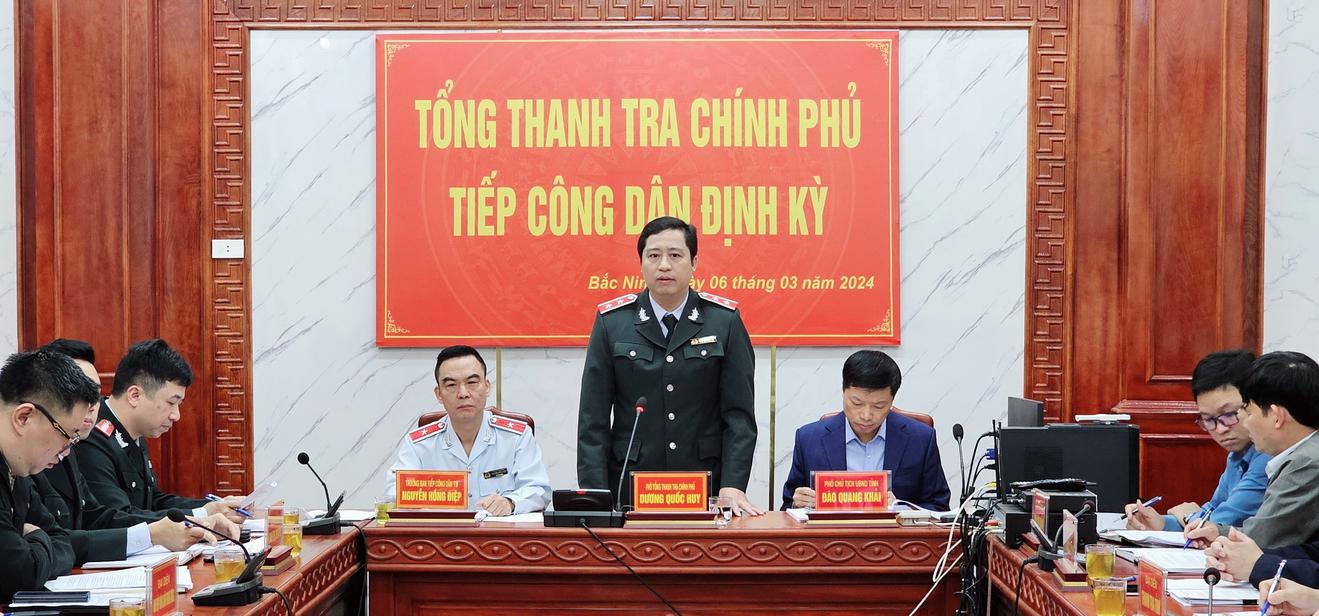 Phó Tổng Thanh tra Chính phủ Dương Quốc Huy tiếp công dân tại Thái Nguyên

