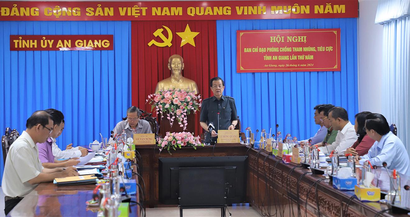 An Giang: Công tác phòng, chống tham nhũng, tiêu cực thực hiện khẩn trương, không có vùng cấm