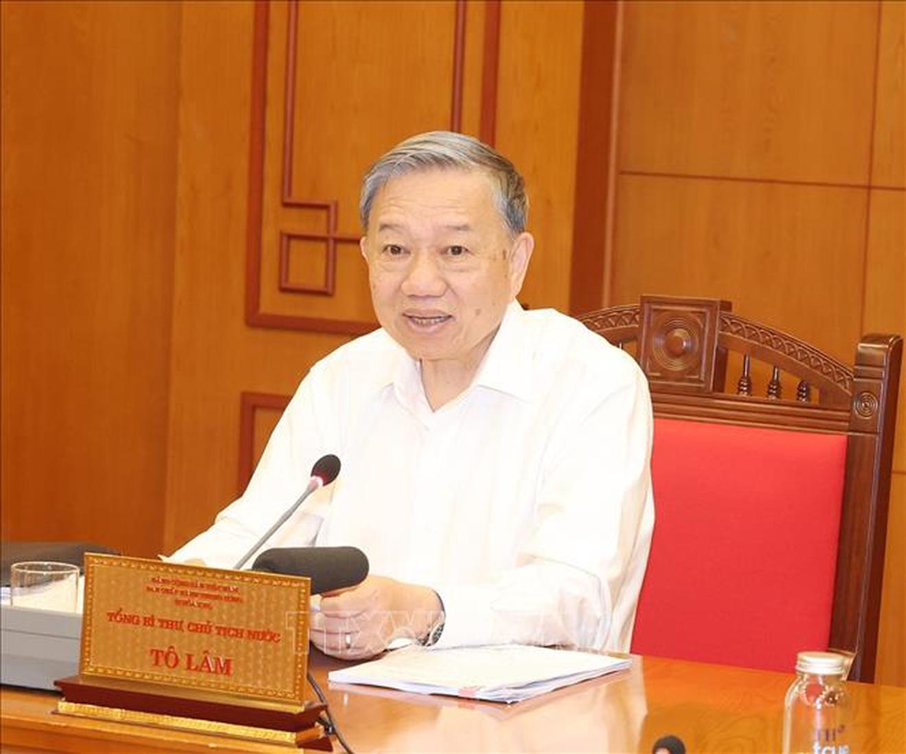 Tổng Bí thư, Chủ tịch nước Tô Lâm chủ trì họp về quy hoạch nhân sự Trung ương Đại hội XIV của Đảng