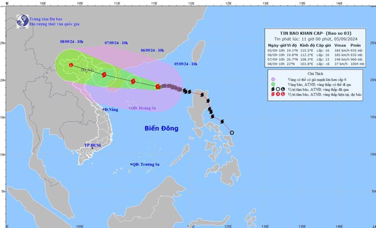 Thủ tướng chỉ đạo chủ động phòng ngừa, ứng phó bão số 3 ở mức cao nhất