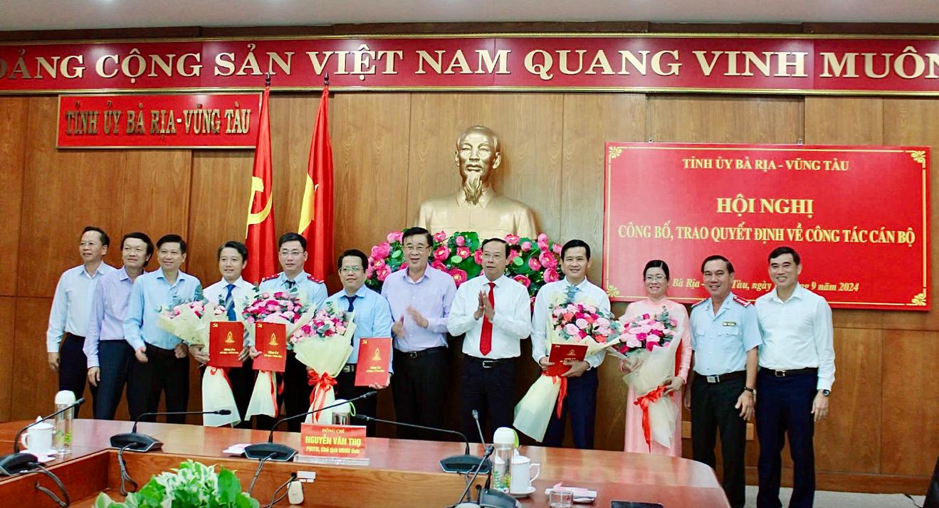 Điều động, bổ nhiệm nhiều cán bộ lãnh đạo, quản lý tại Bà Rịa - Vũng Tàu