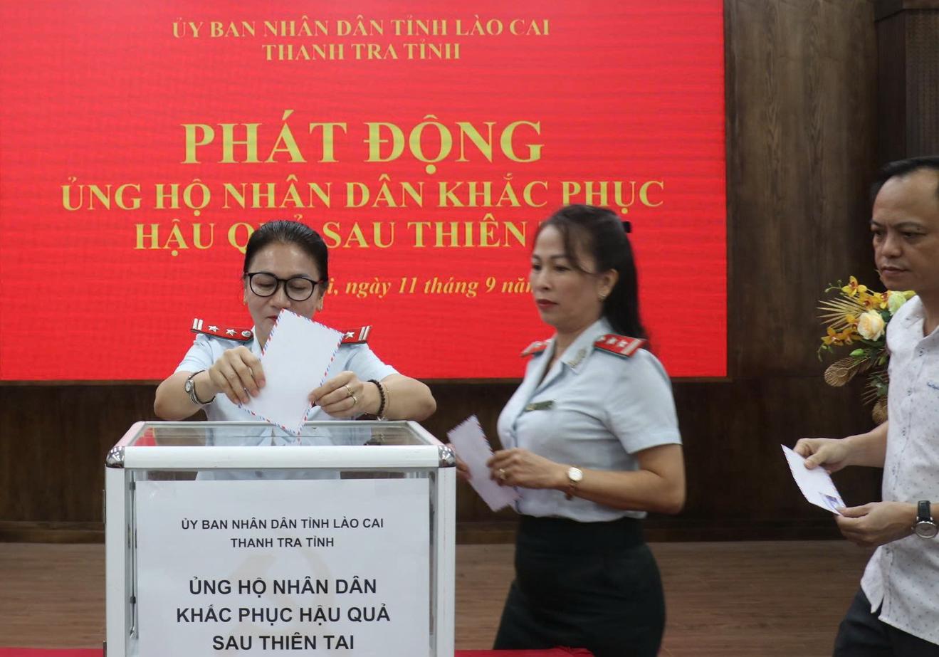 Thanh tra tỉnh Lào Cai ủng hộ nhân dân khắc phục hậu quả thiên tai