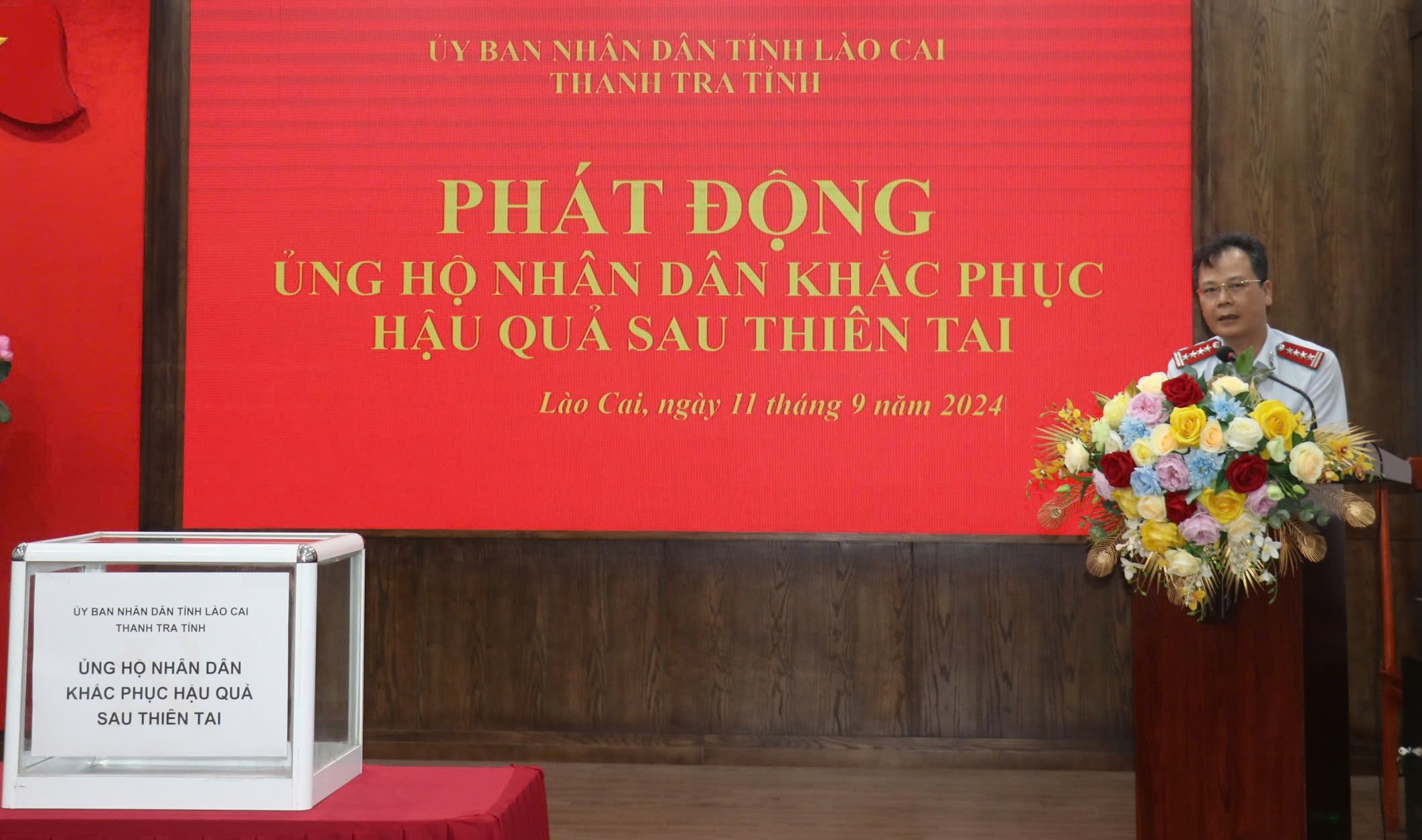 Chánh Thanh tra tỉnh Lào Cai Nguyễn Thành Sinh phát động. Ảnh: VH