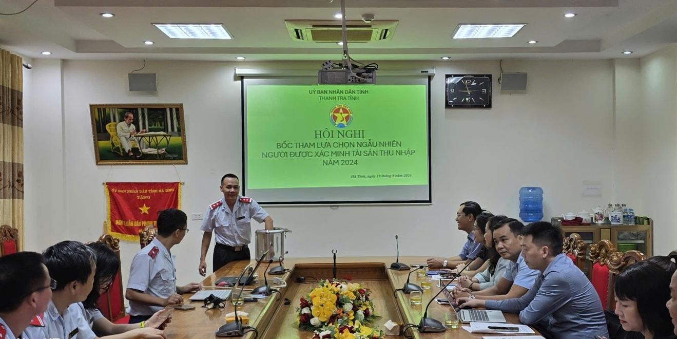 Hà Tĩnh: Bốc thăm lựa chọn người xác minh tài sản, thu nhập năm 2024