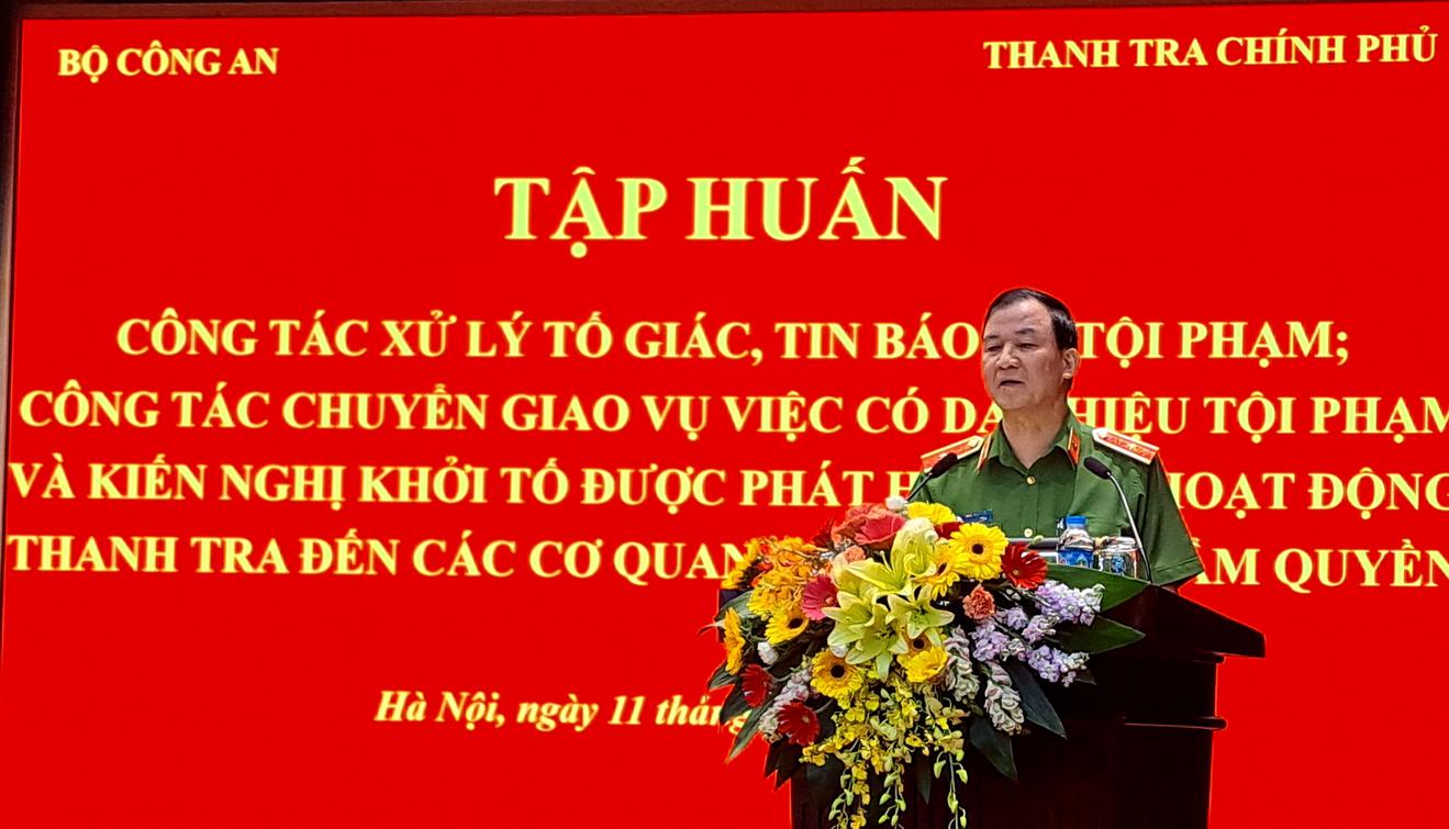Bộ Công an tập huấn chuyển giao vụ việc dấu hiệu tội phạm phát hiện qua thanh tra