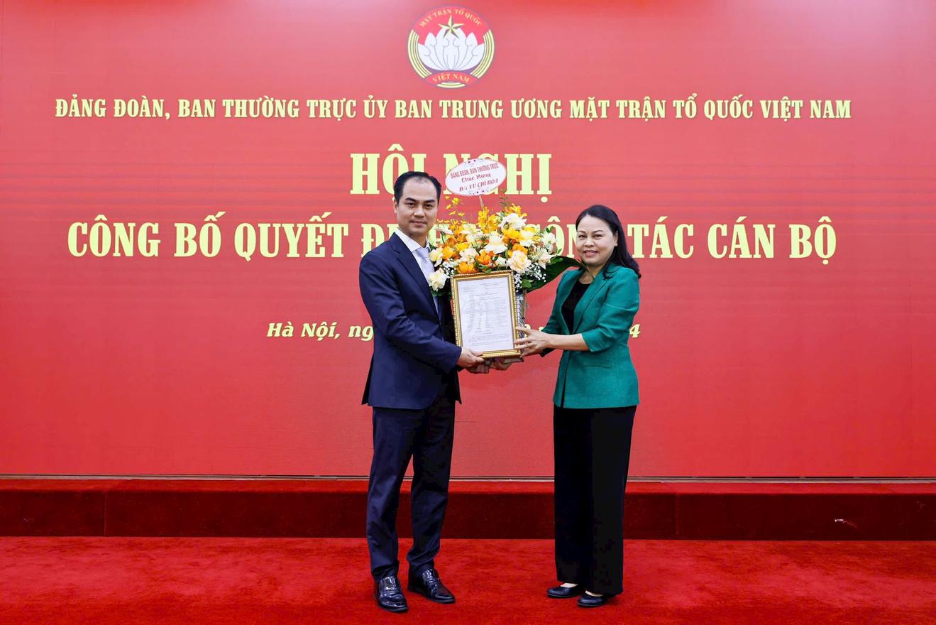 Bổ nhiệm ông Vũ Chí Hòa làm Phó Trưởng ban Phong trào, 
Uỷ ban Trung ương MTTQ Việt Nam
