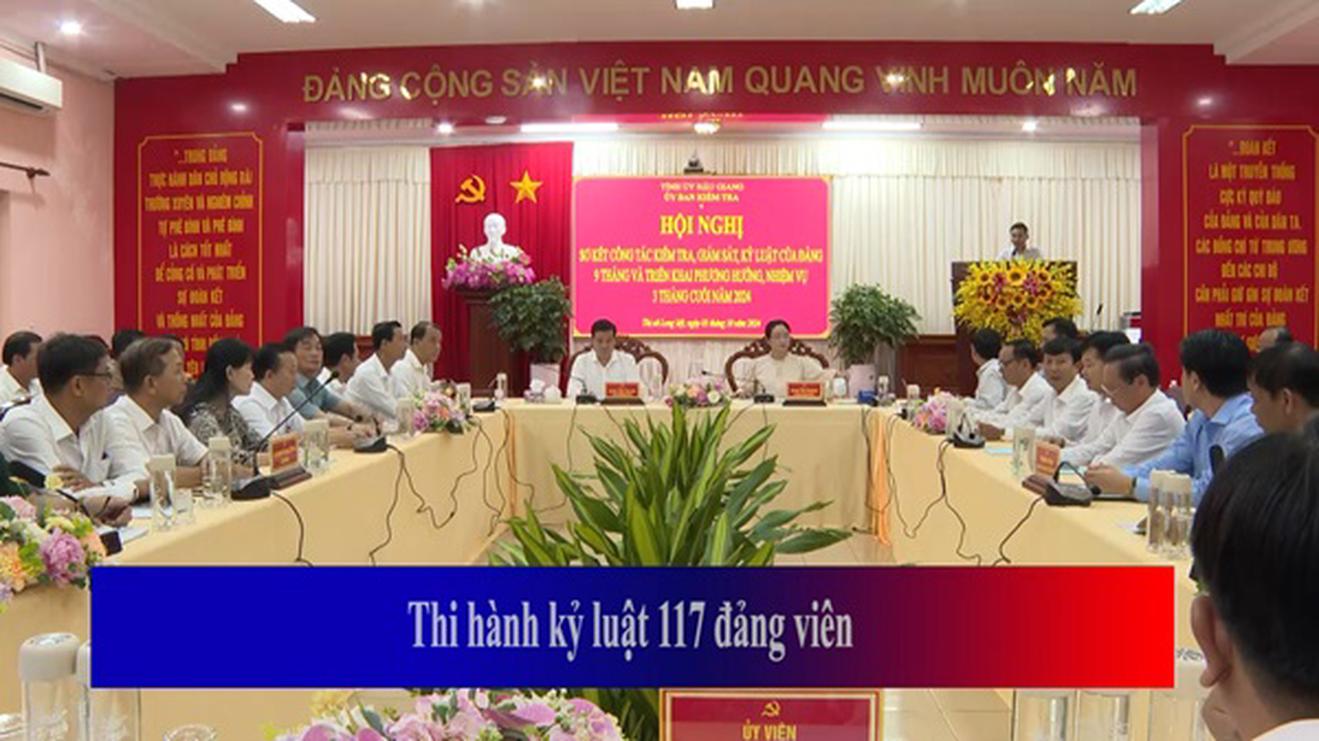 Hậu Giang thi hành kỷ luật 117 đảng viên