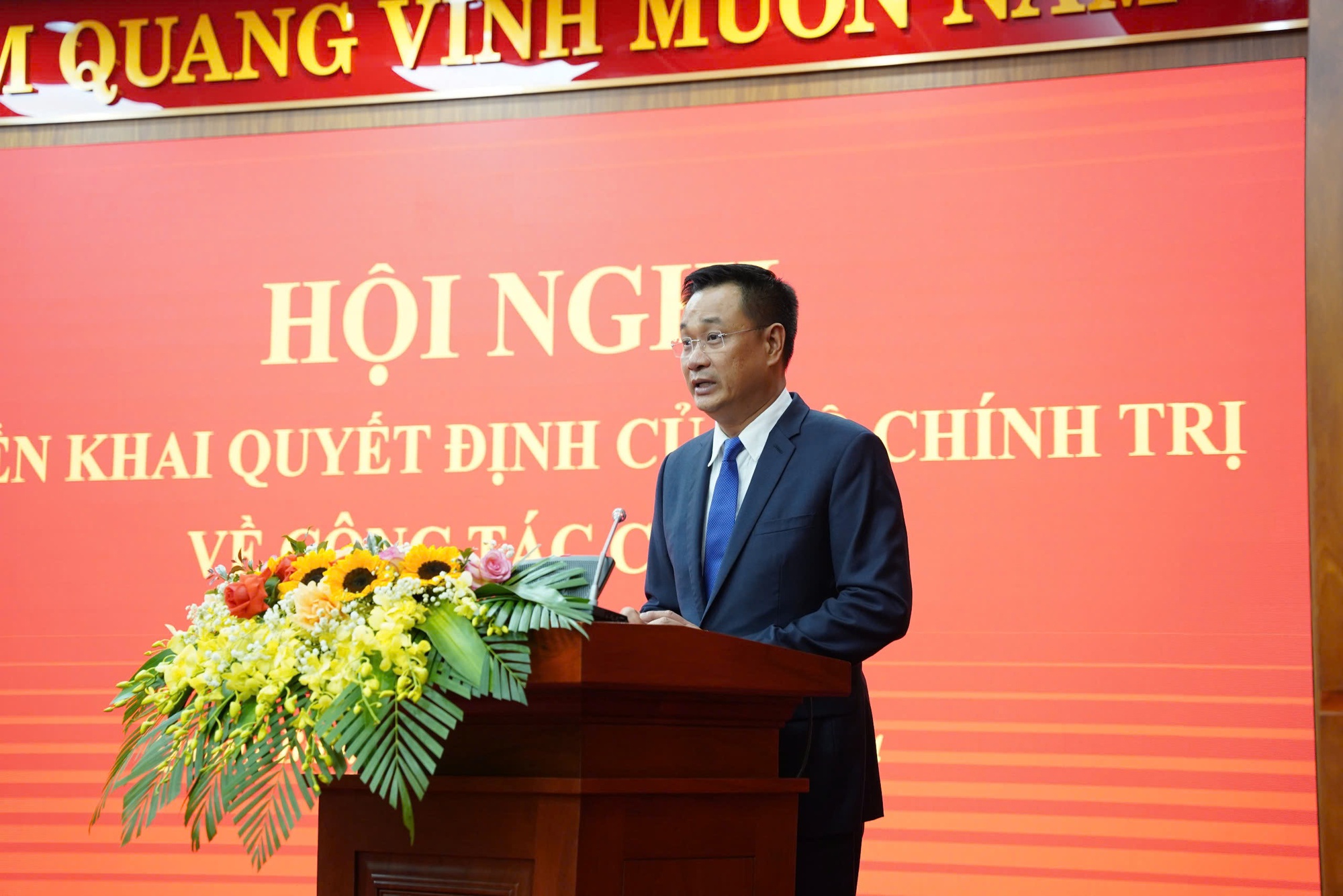 Bí thư Tỉnh ủy Quảng Bình Lê Ngọc Quang phát biểu nhận nhiệm vụ. (Ảnh: chinhphu.vn)