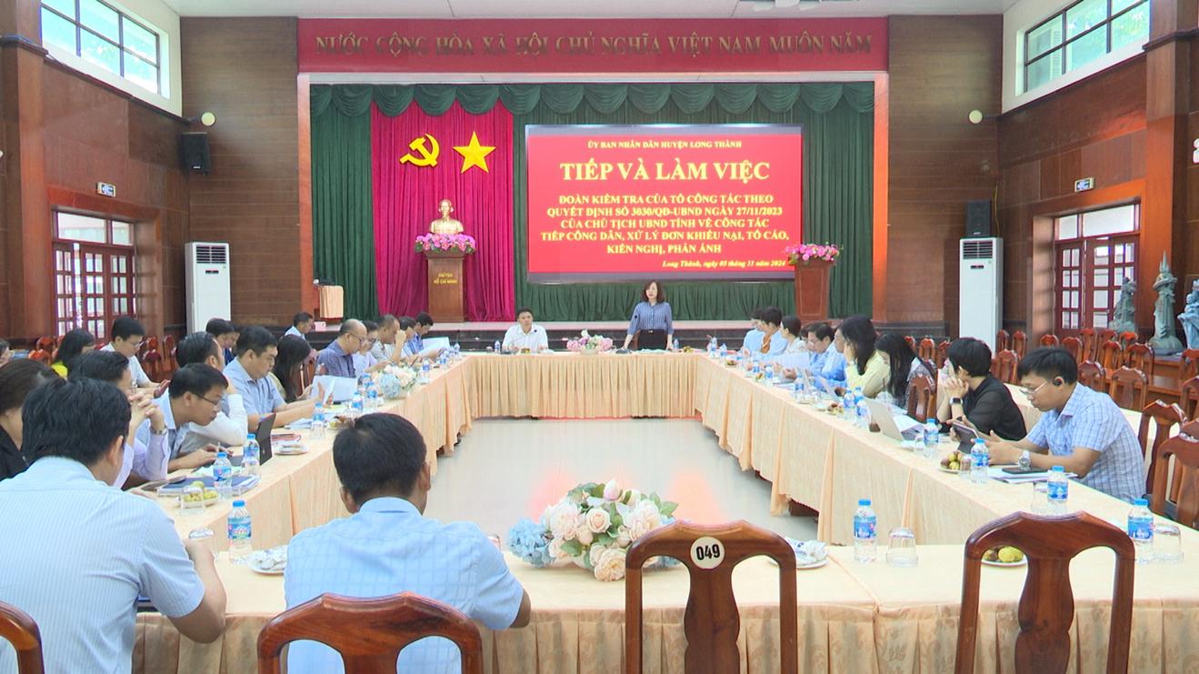 Kiểm tra công tác xử lý và giải quyết đơn thư tại huyện Long Thành