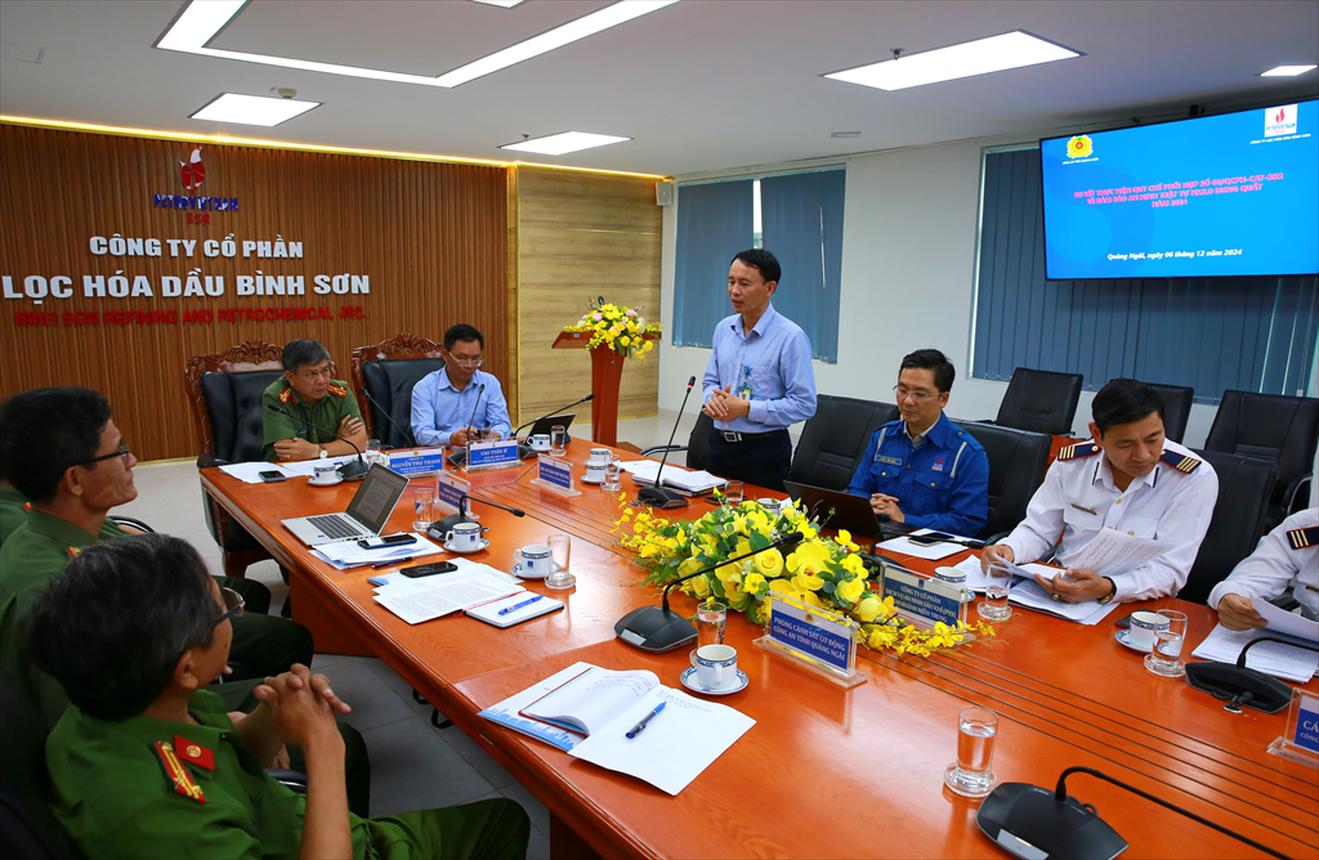 Sơ kết Quy chế phối hợp đảm bảo an ninh, trật tự Nhà máy Lọc dầu Dung Quất