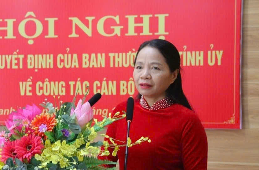Bà Bùi Thị Mười, Tỉnh ủy viên, Phó Trưởng Ban Thường trực Ban Tuyên giáo Tỉnh ủy Thanh Hóa (Ảnh: Minh Trần).