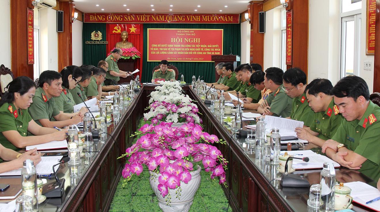 2 nhóm cơ quan thực hiện chức năng thanh tra trong Công an nhân dân