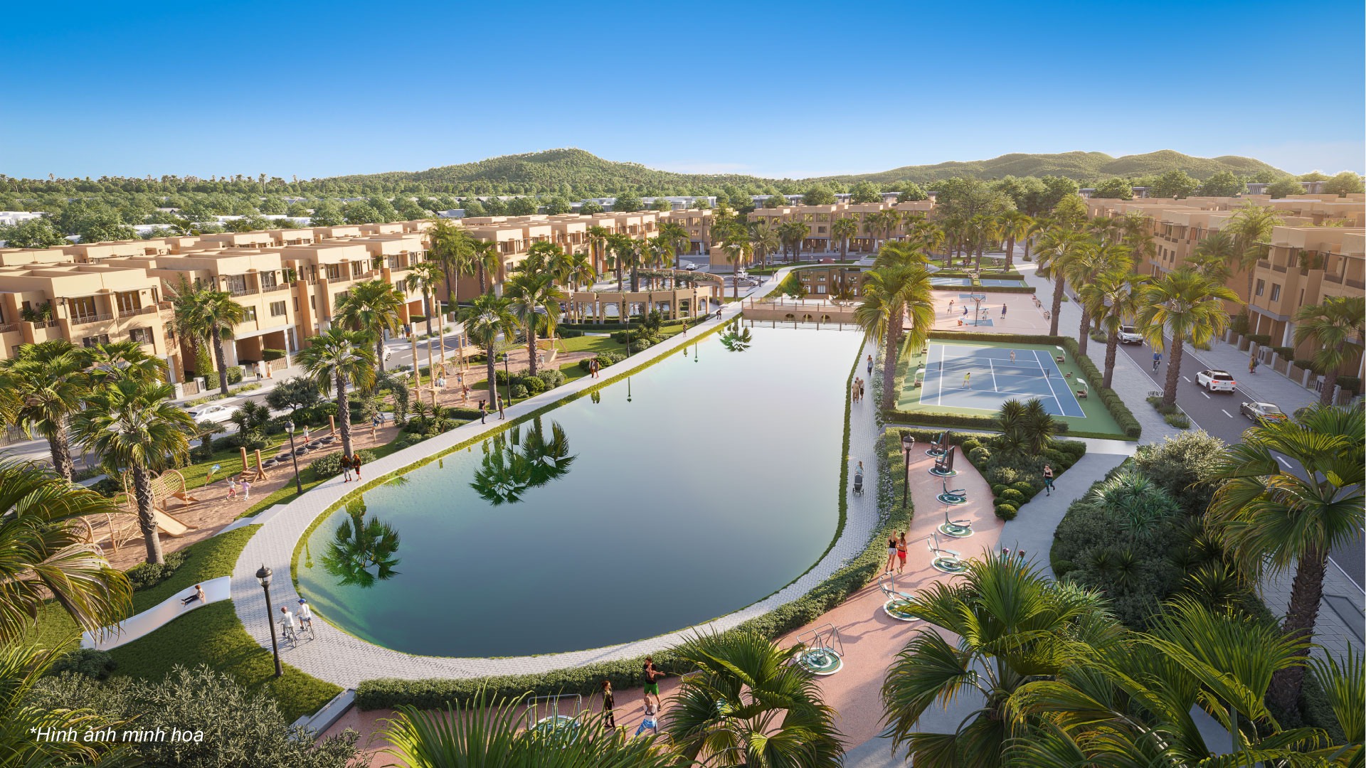 Phối cảnh tiểu khu Ma Rốc ở Sông Town - CaraWorld được quy hoạch như resort thu nhỏ, có khả năng vận hành độc lập thu hút giới đầu tư