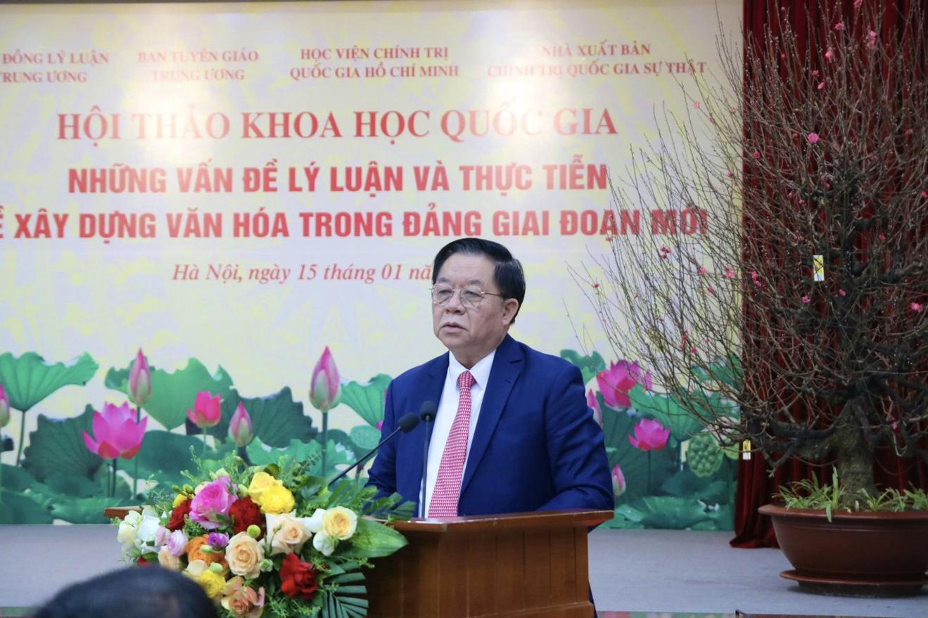 Xây dựng văn hóa trong Đảng là sự nghiệp của Đảng, là nhiệm vụ rất quan trọng của mỗi cấp ủy, tổ chức Đảng và từng đảng viên

