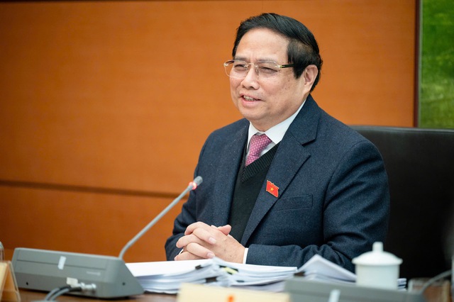 Thủ tướng Phạm Minh Chính nhấn mạnh một số nguyên tắc trong sửa đổi, hoàn thiện các luật, một số điểm mới trong các dự thảo luật được trình Quốc hội - Ảnh: VGP/Nhật Bắc
