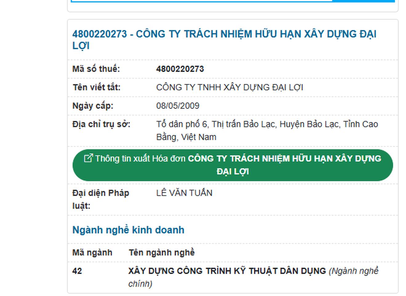 Yêu cầu chấm dứt hoạt động dự án đầu tư cửa hàng cà phê, nhà hàng, nhà nghỉ Đại Lợi 