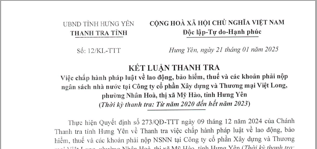 Công ty Việt Long: Từ "lách" thuế hàng trăm triệu đến "phớt lờ" quyền lợi người lao động