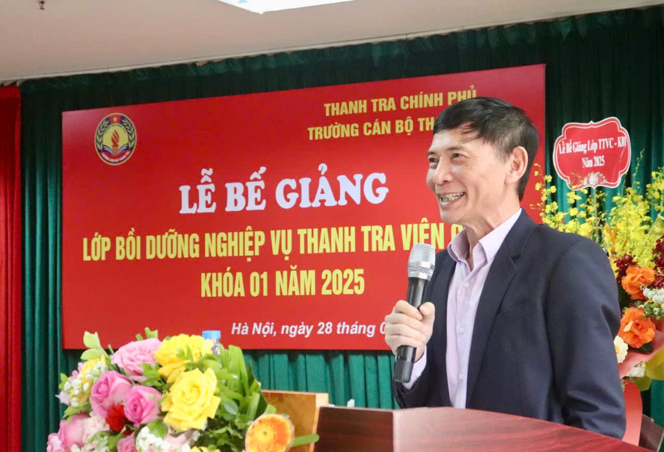 Bế giảng Lớp nghiệp vụ Thanh tra viên chính K01/2025