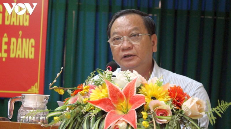 Ông Trần Quốc Trung, Bí thư Thành ủy Cần Thơ phát biểu tại Hội nghị.