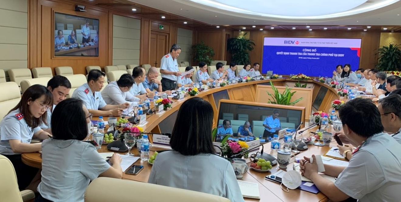 Thanh tra Chính phủ công bố quyết định thanh tra ngân hàng BIDV