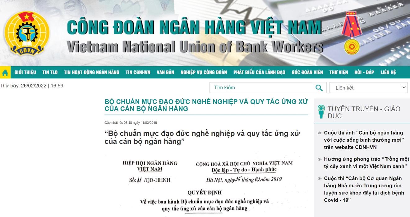 32 nhân viên ngân hàng vi phạm quy tắc ứng xử, đạo đức nghề nghiệp