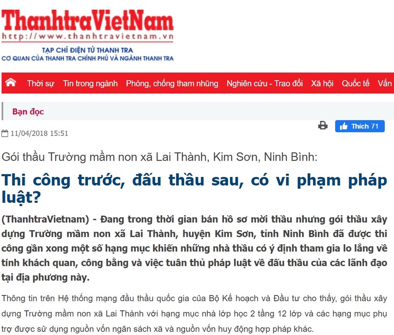 Tăng cường tin bài về phòng, chống tham nhũng, tiêu cực liên quan đấu thầu