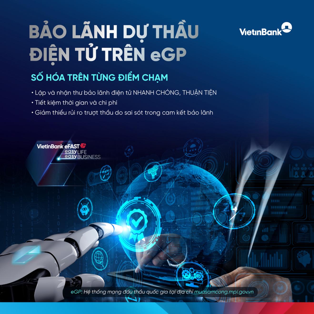 VietinBank tiên phong triển khai bảo lãnh dự thầu điện tử trên eGP