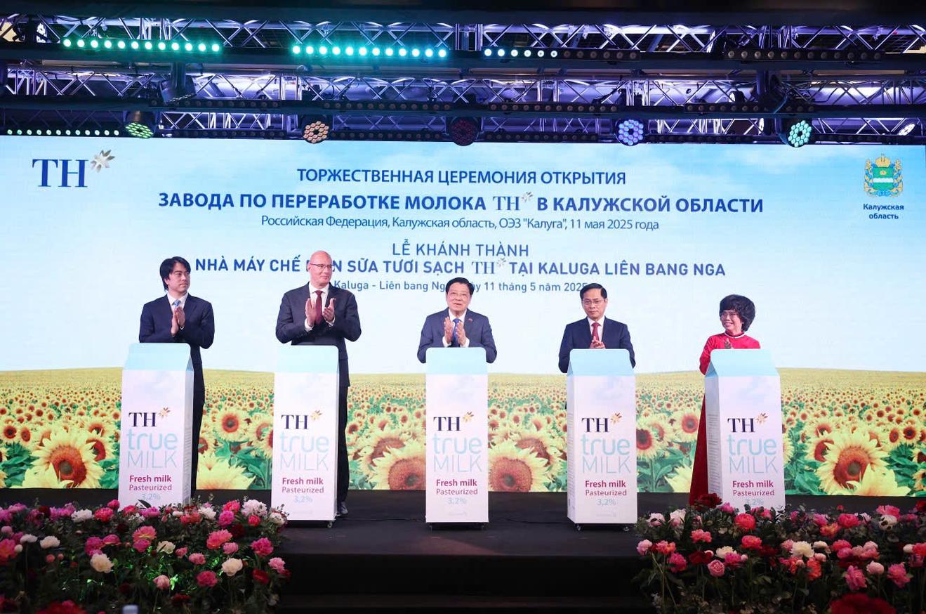 Tập đoàn TH khánh thành Nhà máy chế biến sữa công suất hàng đầu Liên Bang Nga