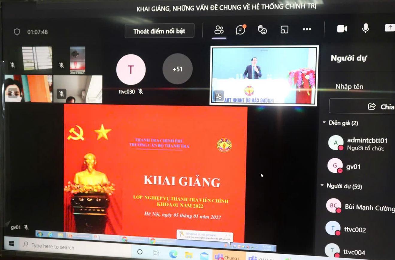Ứng dụng công nghệ số vào hoạt động bồi dưỡng tại Trường Cán bộ Thanh tra (phần 2)