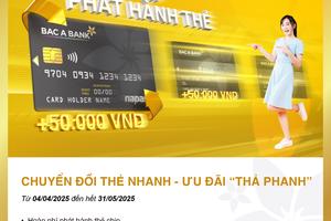 Hoàn phí chuyển đổi cùng ngàn quà tặng hấp dẫn cho chủ thẻ chip Contactless của Bac A Bank